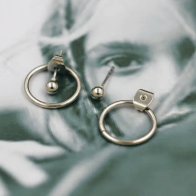 Новые Модные Простые геометрические круглые металлические золотые