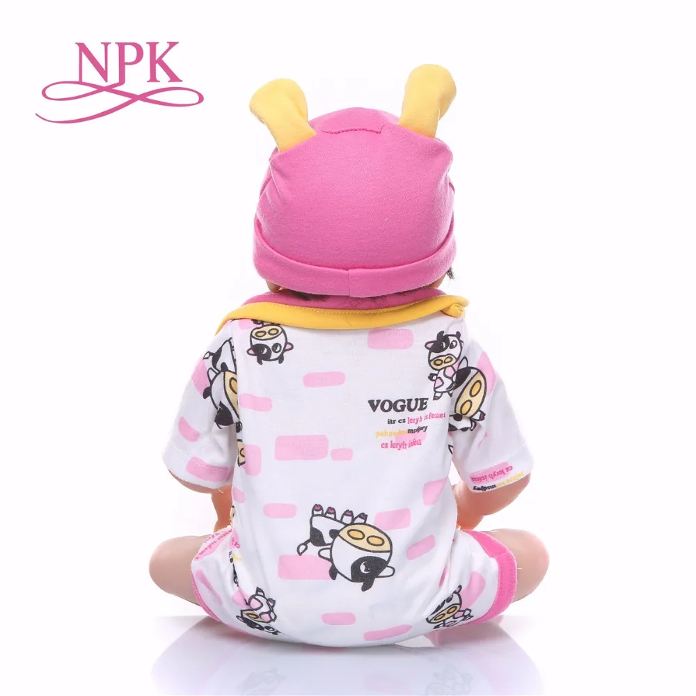 Кукла NPK 19 дюймов 48 см Маленькая корова bebes кукла для новорожденных полностью