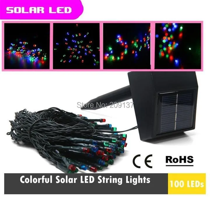 

Christmas gift Solar LED String Lights for Party Festival Decoration Outdoor Indoor 100 LEDs 17m led strip light CE RoHS