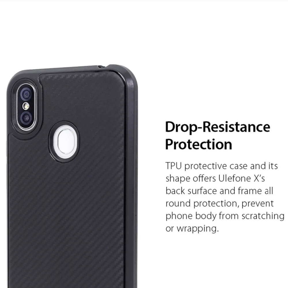 Защитный кожаный чехол из ТПУ с тканевой текстурой для Ulefone X пылезащитный