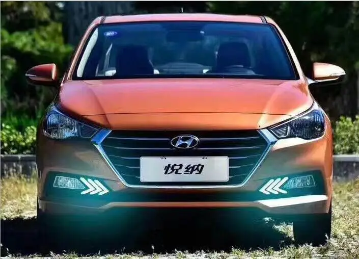 Светодиодный 2017 ~ 2018 Elantra Дневной светильник туман фары для HUNDAI акцент Genesis i10 i20