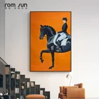 HD Nordic Стиль мой черный живопись на холсте с изображением лошади настенные картины для Гостиная Современное украшение для дома, Плакаты и печать