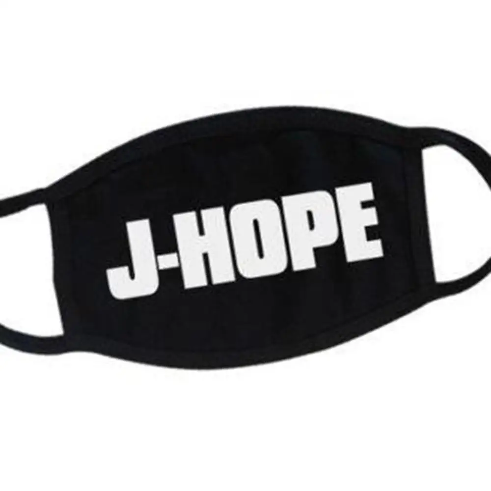 Унисекс хлопок Пылезащитная маска для лица Kpop "V" "RAP MONSTER" "SUGA" Письмо Bangtan мальчики счастливые женщины мужчины черные маски