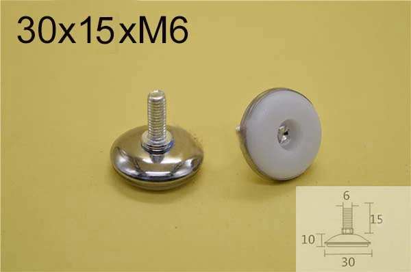 Винтовые регулируемые ножки/Мебельные колодки/ножки ноги M6 * 30*25 мм/M6*30*15 мм