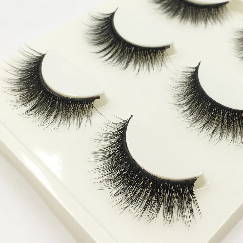 3 пары натуральные длинные тонкие Накладные ресницы Ложные хлопковые стебли