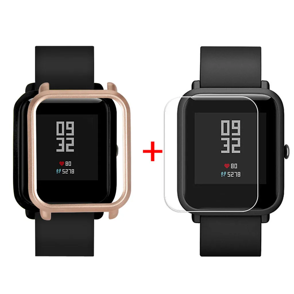 F Защитный чехол для Huami Amazfit Bip Younth Watch, тонкий цветной чехол с рамкой, защитный чехол 19Mar15 - Цвет: F