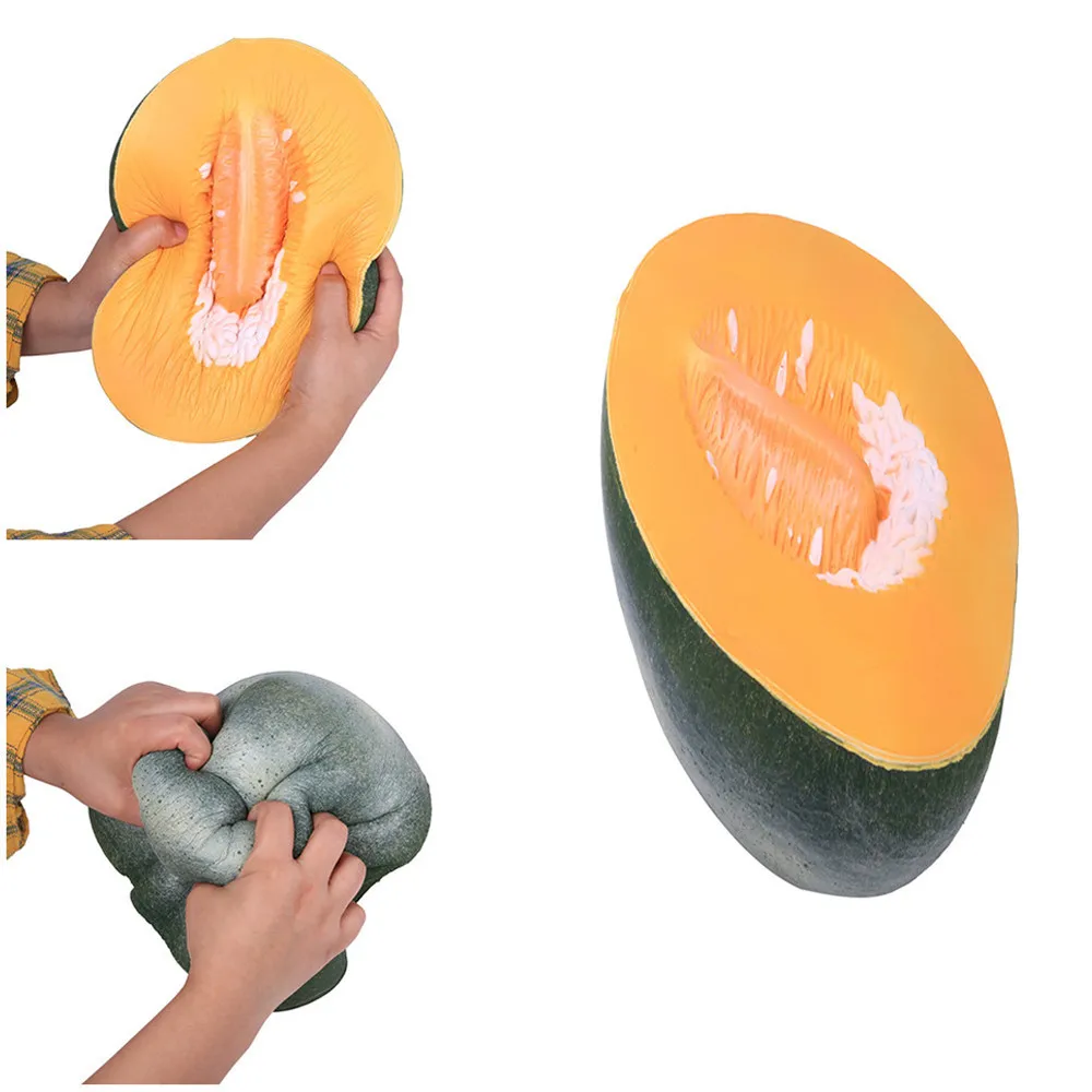HIINST милые игрушки пушистые Squishies Squeeze Jumbo супер гигантские мягкие канталупы медленно поднимающаяся сжимающая игрушка для снятия стресса MJ1025