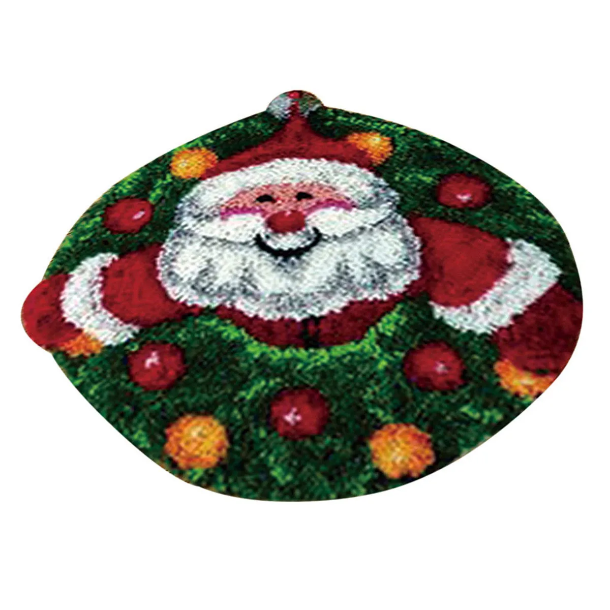 Santa Claus Dog Needlework Latch Hook Rug Kit Unfinished Crocheting Rug Embroidery Carpet Handmade Floor Mat Carpets Living Room