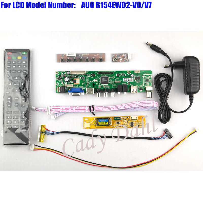 HDMI CVBS rf USB VGA AV ТВ плате контроллера + инвертор LVDS кабель пульт дистанционного
