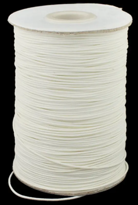 Ivory 185 ярдов/рулон 1 мм корейский вощеный полиэфир шнур для самостоятельного изготовления ювелирных изделий Браслет Ожерелье Веревка Черный Серый Оранжевый Красный Розовый - Цвет: Ivory