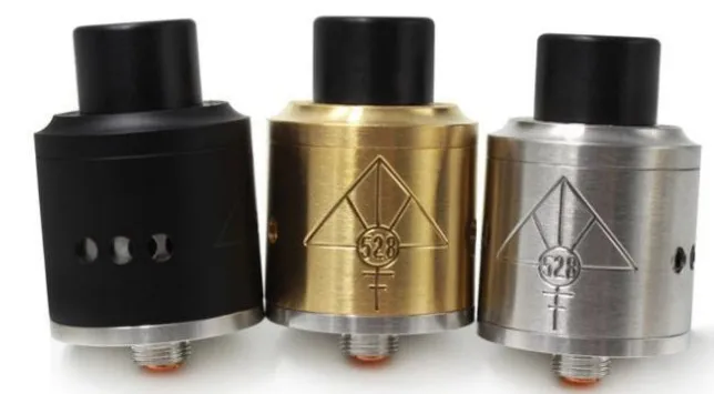 

GOON 528 RDA 22MM/24MM Rebuildable Dripping Atomizers With 1 pcs Drip Tips And Metal CHUFF 528 LOGO ON fit 510 Mods