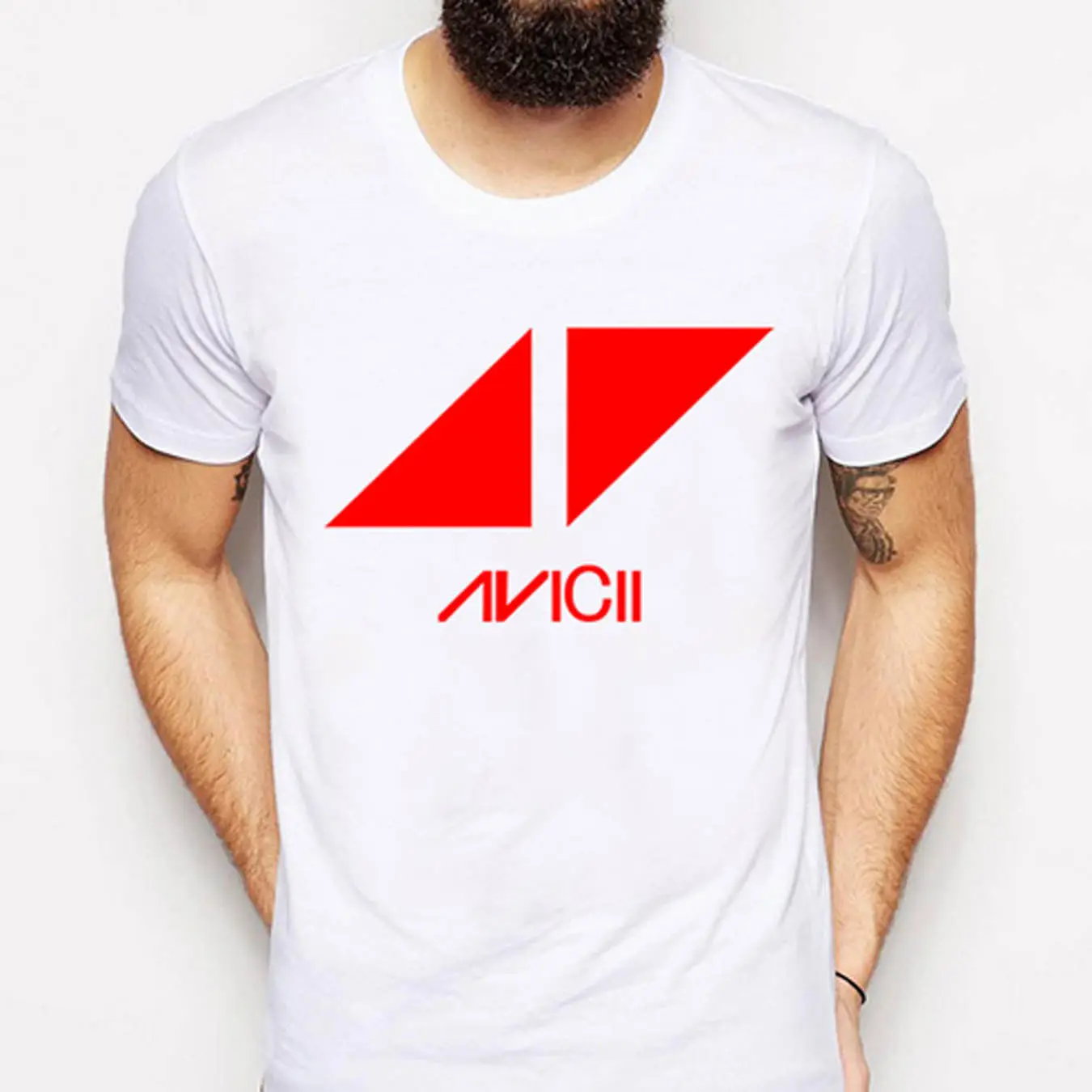 Получить Logo Tee Белый Хлопок оригинальные топы новинка | Мужская одежда