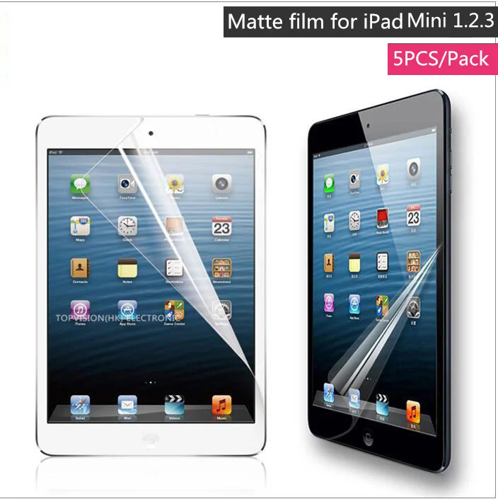 

5PC/Pack frosted matte screen protector for apple ipad mini 1 2 3 protective film guard anti glare carton package & can track