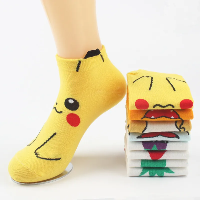 Носки с 3D принтом Pokemon GO Sox Pikachu женские носки героями мультфильмов в стиле