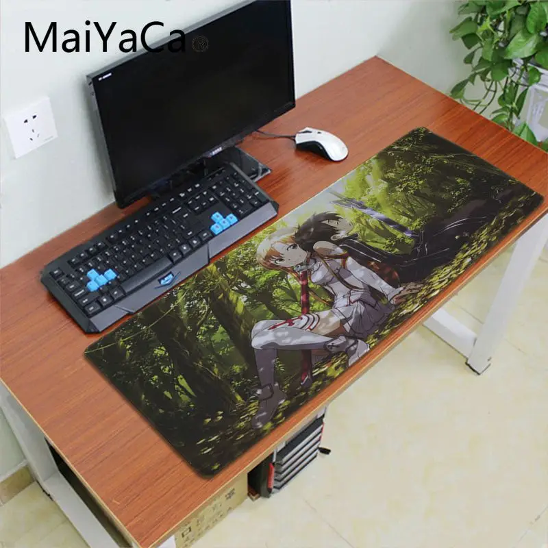 Lock Edge 30x60cm Maiyaca Аниме САО меч асуны арт онлайн коврик для мыши alfombrilla игровой коврик для мыши xxl скоростная клавиатура Коврик для мыши ноутбук ПК Настольный коврик - Цвет: Lock Edge 30x60cm