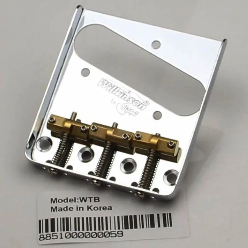 Wilkinson WTB хром silve Винтажный стиль фиксированный телегитарный мост с латунными седлами Для TL гитарный мост