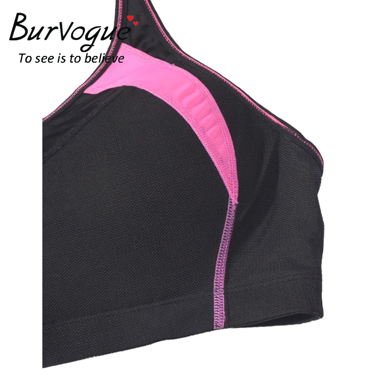 Burvogue Women Yoga Sports Bra Fitting High Impact Gym Racerback Padded Compression Running Absorb Sweat Plus Size D | Спорт и