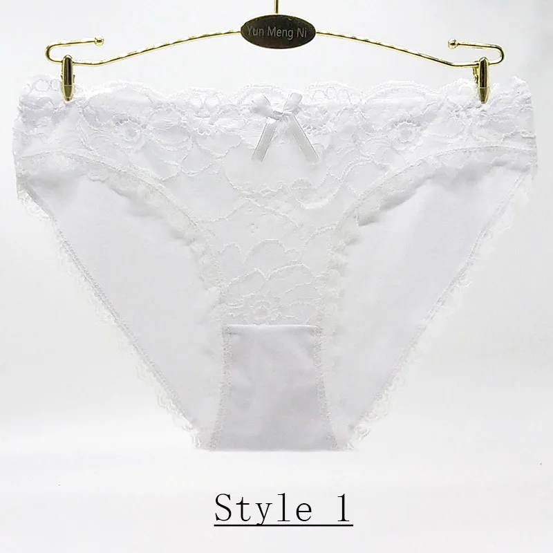 Style 1 1 шт., сексуальные кружевные женские трусики с низкой талией, соблазнительное модное розовое хлопковое нижнее белье, мягкие удобные милые трусы, нижнее белье - Цвет: Style 1