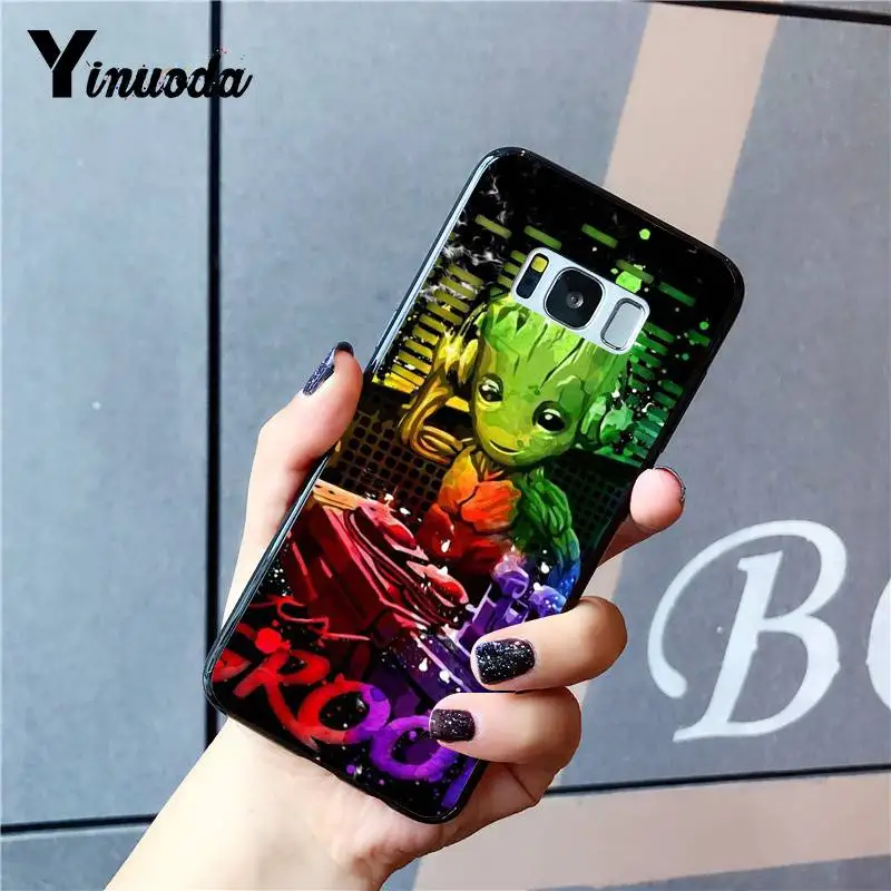 Yinuoda стражи для Galaxy Marvel черный мягкий чехол телефона Samsung S9 plus S7 edge S6 S10 S8 |
