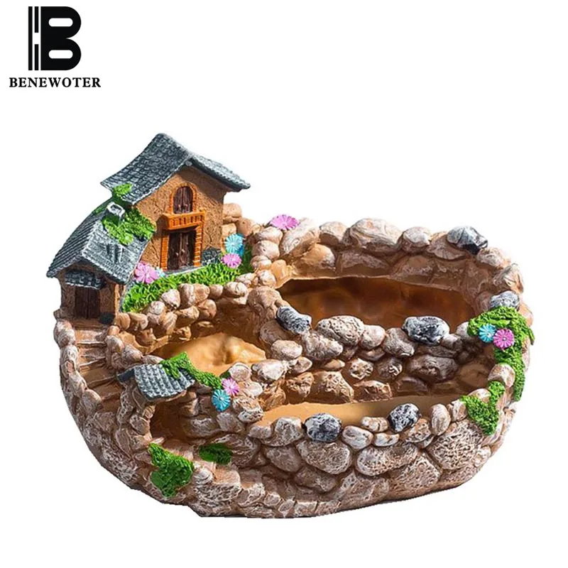 

Creative Micro Landscape Succulents Plant Bonsai Garden Planters Supplies Resin Crafts Flowerpot Desktop Decorative Plants Pot