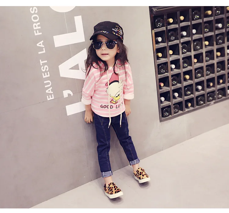 Новое поступление весенние джинсы для девочек летние синие повседневные штаны