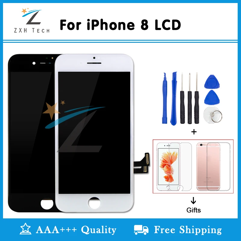 Alibaba Китай класса AAA для iPhone 8 ЖК-дисплей 8 P экран Замена объектива Pantalla с 3D сенсорным дигитайзером и подарки