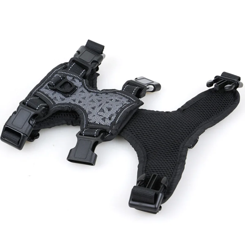 Светоотражающая шлейка для собак 4 цвета маленьких средних и больших мягкая