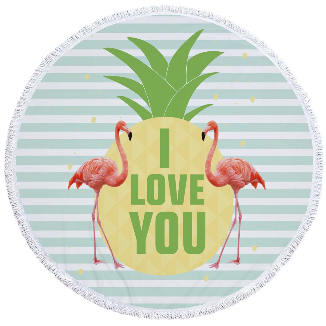 Горячий тропический Фламинго круглый пляжный покрывающий пляжный коврик полотенце шаль йога коврик летний саронг плащ кемпинг коврик