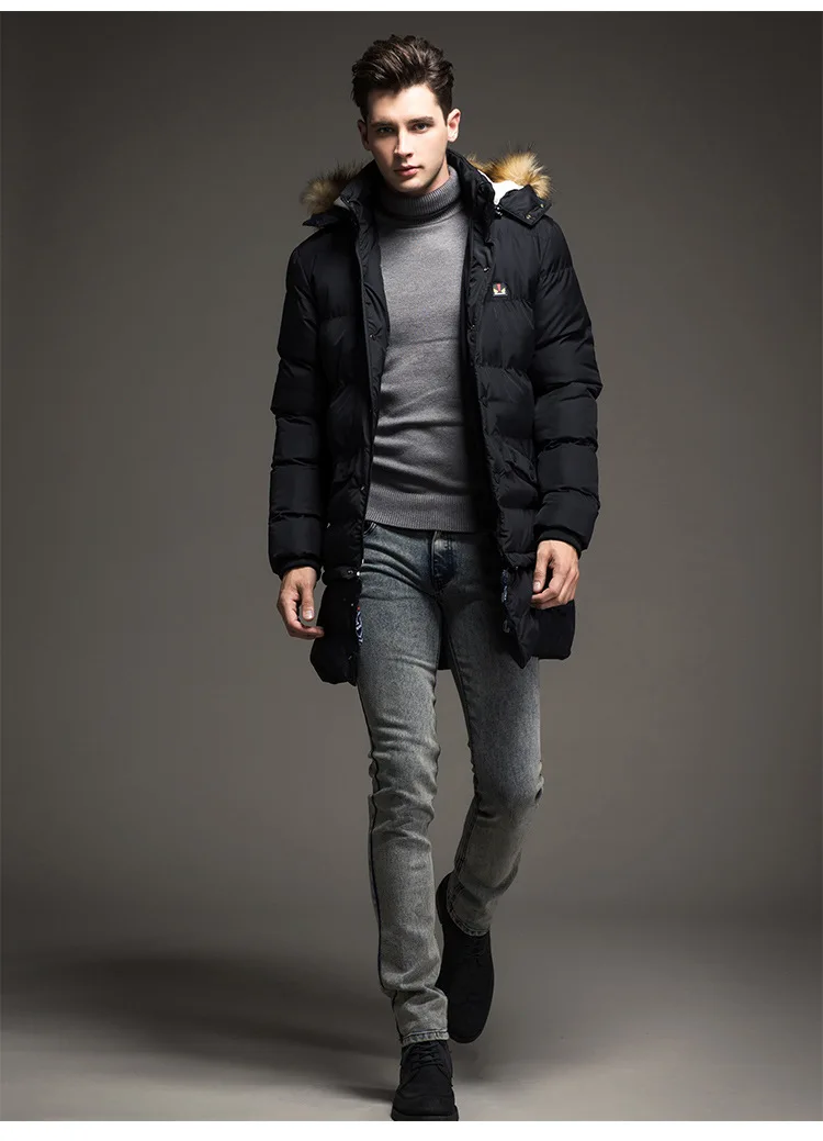 Мужская теплая парка средней длины с капюшоном jaqueta masculina hombre куртка зима 2019|parka