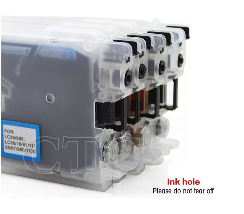 LC123 многоразовый Картридж для струйного принтера Brother MFC-J4410DW J4510DW J4610DW J4710DW J6520DW J470DW