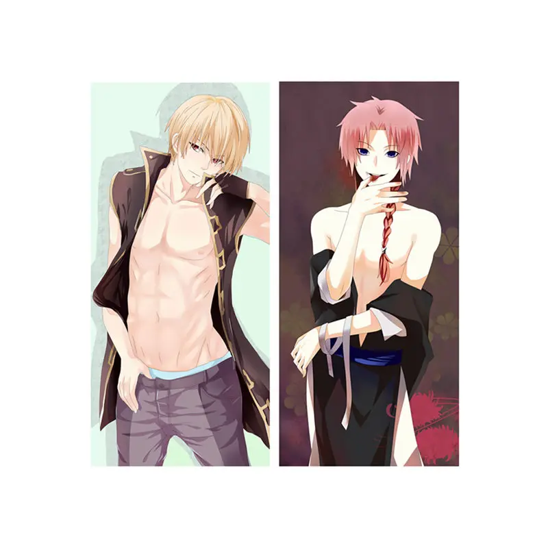 Аниме "гинтама" наволочка Sakata Gintoki Dakimakura Чехол для крутых мальчишек 3D двухсторонняя постельное белье облегающие жизнь тела подушку Чехол gt02a