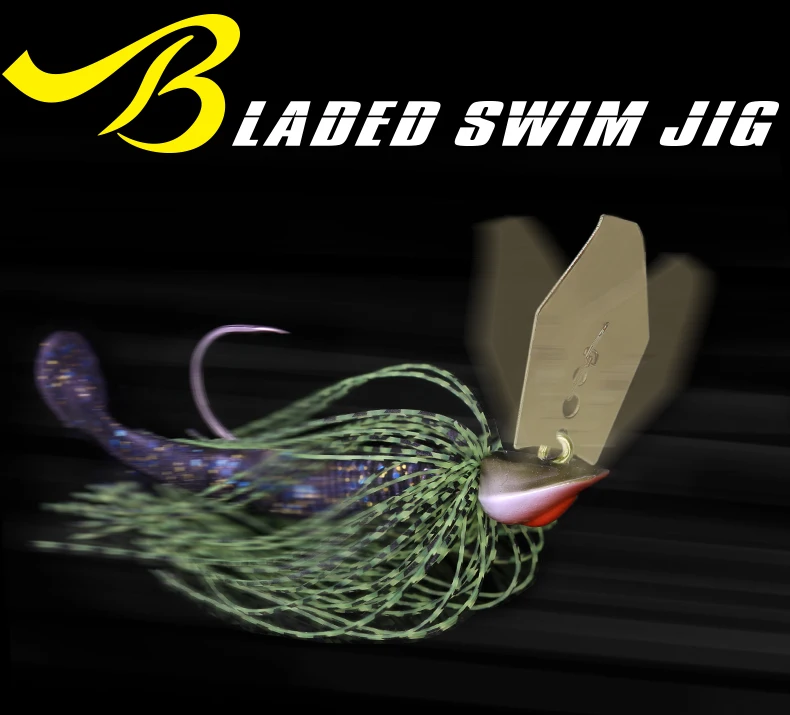 

TSURINOYA Spinner Bait Fishing Lure BLADED SWIM JIG Chatterbait 11g 14g Buzzbait Wobbler Metal Jig Bass Soft Lure Lead Hooks