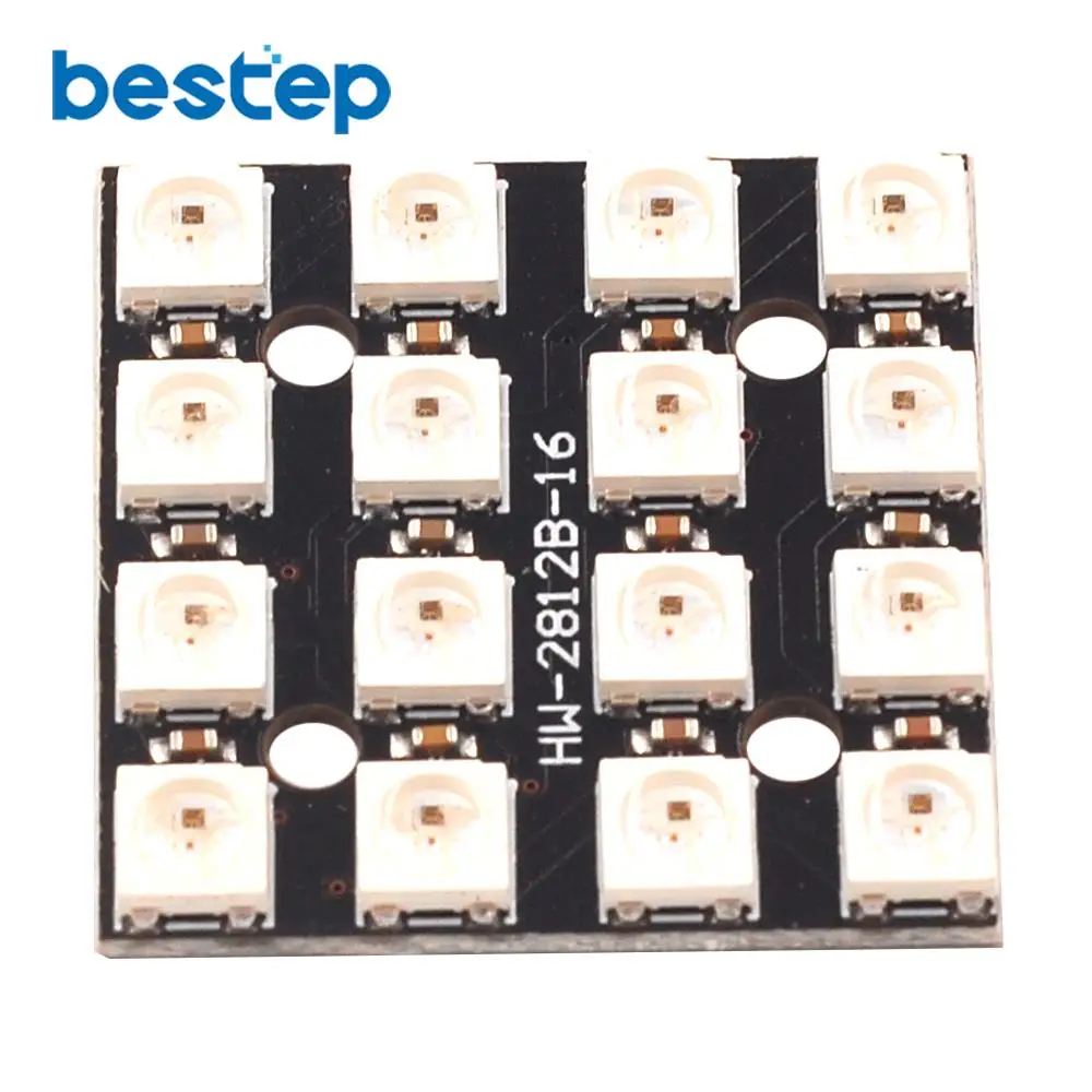 8 канальная светодиодная макетная плата WS2812 5050 RGB WS2812B 4*4 16
