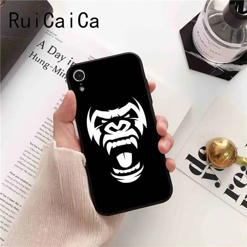 Чехол для iPhone X XS MAX 6 6S 7 7plus 8 8Plus 5 5S XR с изображением животных обезьяны льва тигра