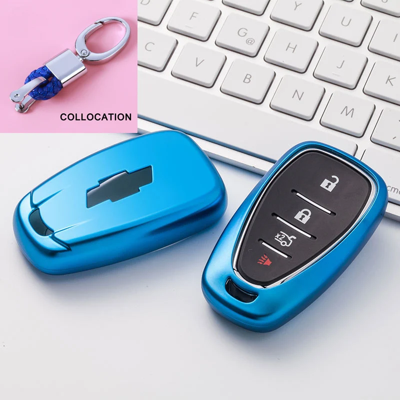 Multicolor Soft Environmentally friendly Tpu Car Key Cover case for Chevrolet Remote Chevy Camaro Cruze Malibu 2017 | Автомобили и