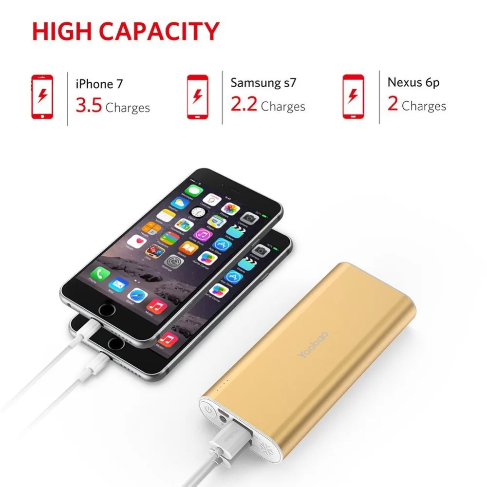 Yoobao YB SP2 10000 мАч Зарядное устройство для телефона с двумя выходами USB внешний