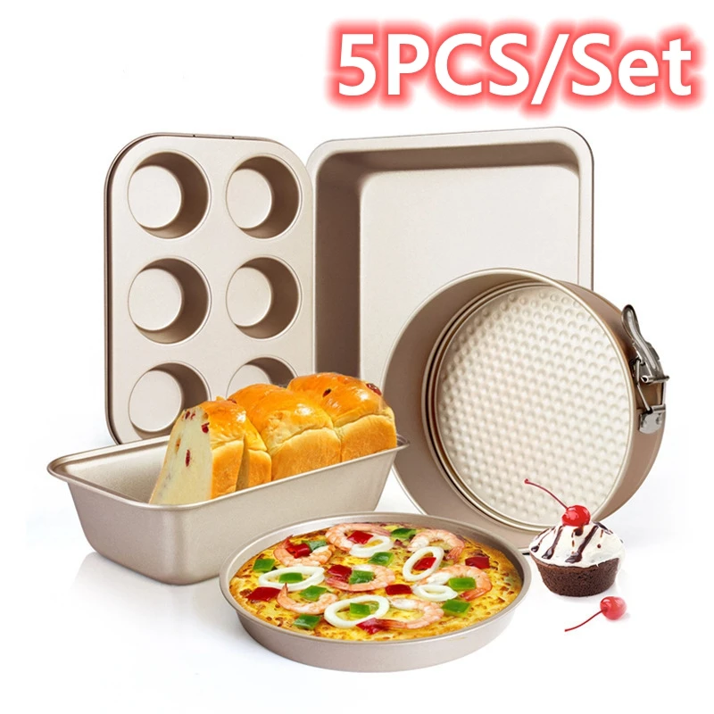 5 шт. антипригарные формы для выпечки инструменты из углеродистой стали набор