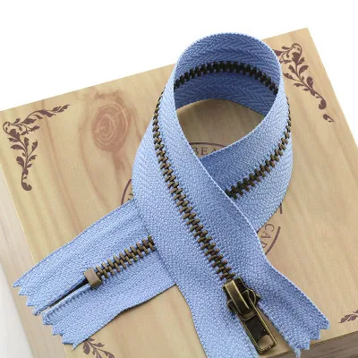 Alipress 3#20 см закрытый конец Металлические молнии для DIY Швейные Джинсы Брюки сумки 10 шт - Цвет: light blue