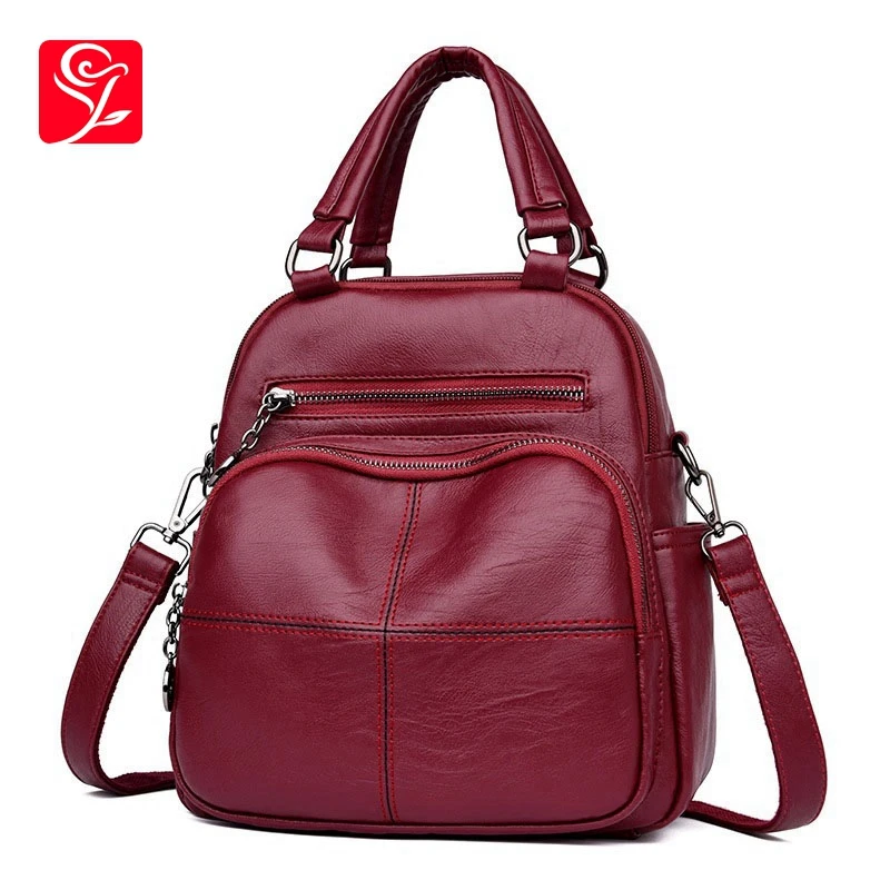 2019New Модные женские рюкзак кожаные Брендовые рюкзаки высокие качественный