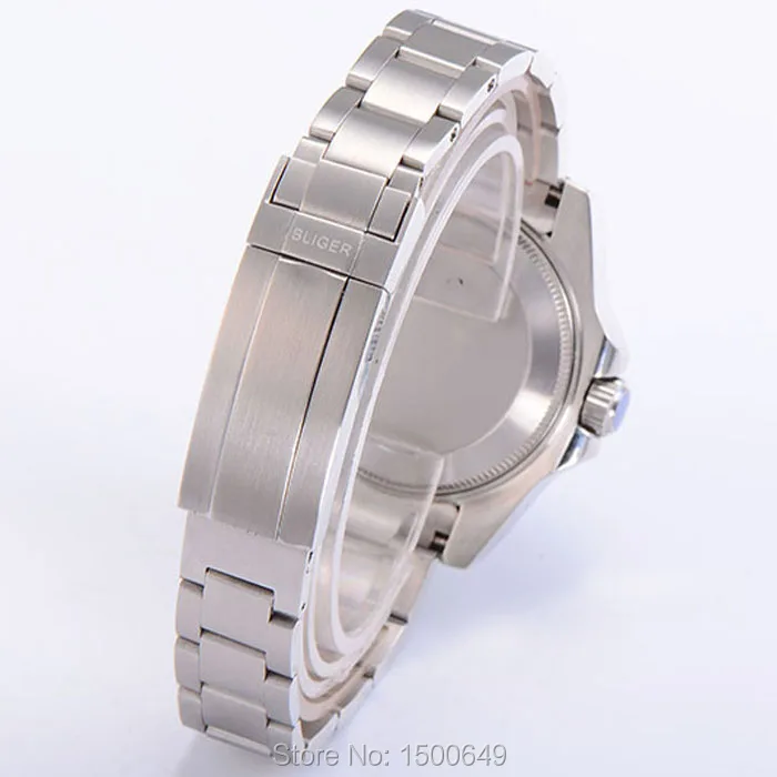 2017 модные 44 мм большие размеры черный керамический ободок светящийся белый