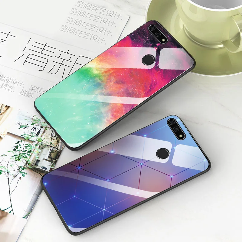 Чехол из закаленного стекла для Huawei Honor 7A Pro AUM-L29 ударопрочный глянцевый чехол 5 7