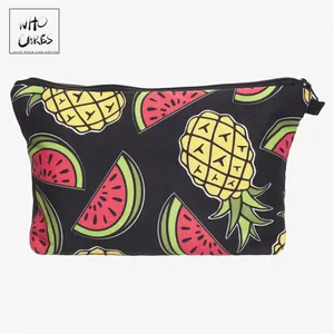 Модные косметички Who Cares с принтом фруктов, органайзер для косметики, Дамская дорожная сумочка