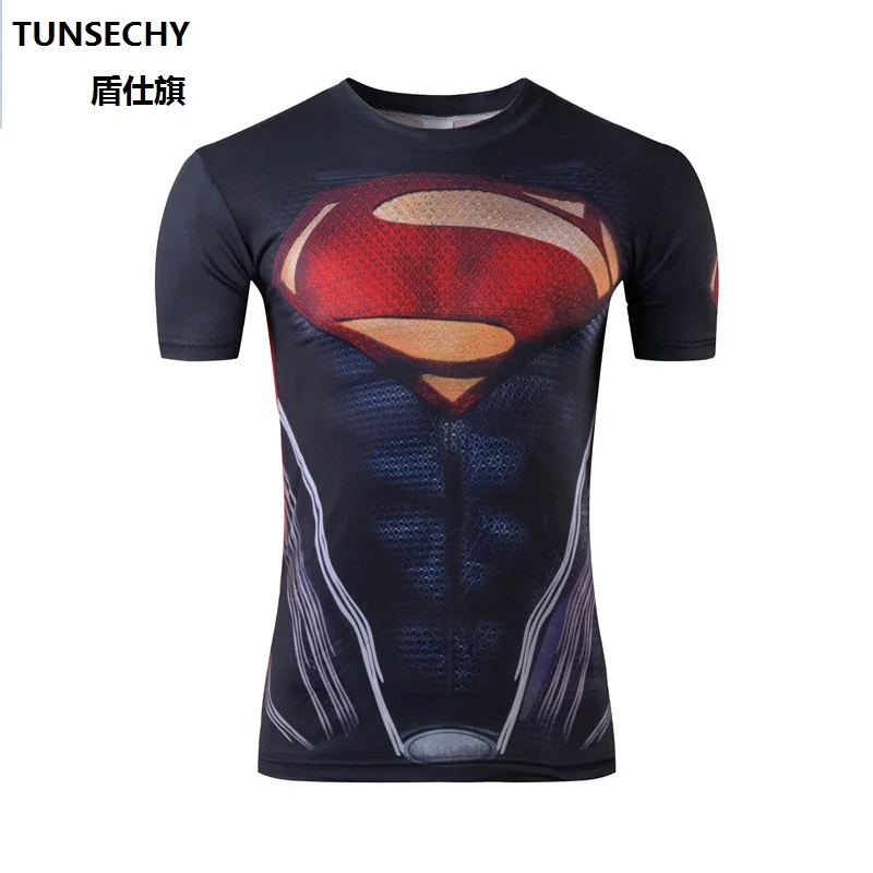 Wisdom bikeman muscle men's cycling T-cycling fitness equipment male iron man spider-man sportswear batman armor | Спорт и