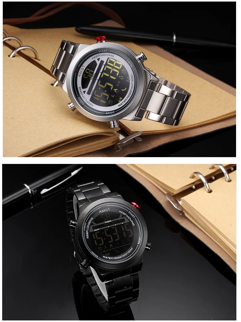 AMST 2019 Смарт часы для Для мужчин новые дизайнерские креативные даты с Bluetooth Remote