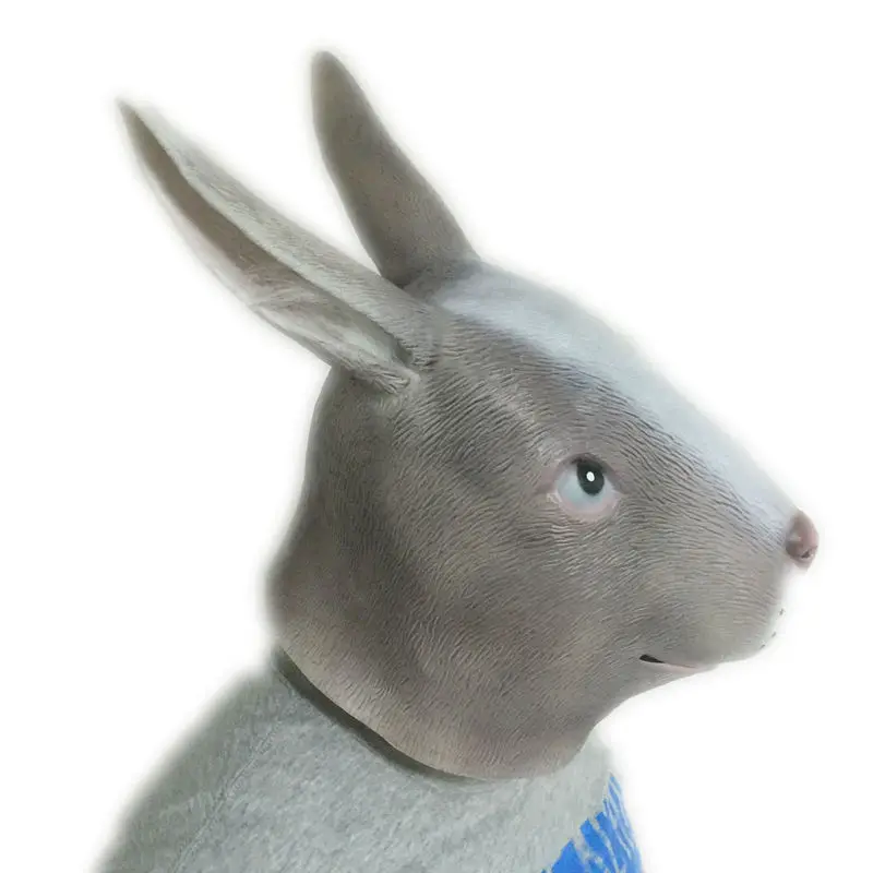 Симпатичная латексная маска с головой кролика резиновые маски ушками для