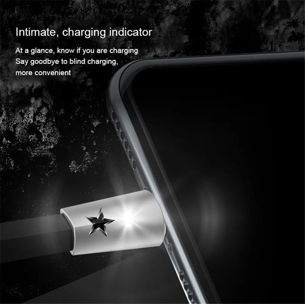 NOHON цинковый сплав зарядное устройство кабель для зарядки 8 Pin iPhone X 10 7 XS Plus iPad Mini IOS