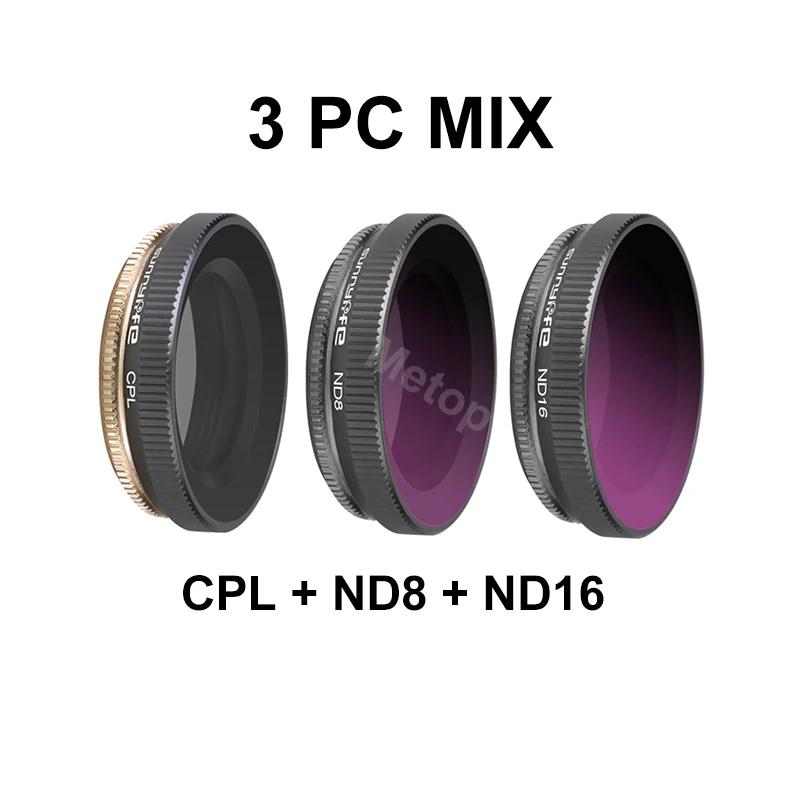 CPL ND8 ND 16 Фильтры для камеры OSMO Action CPL/ND4/ND8/ND16/ND32 PL круговой поляризатор фильтр для DJI OSMO Acessories - Цвет: CPL ND8 ND 16