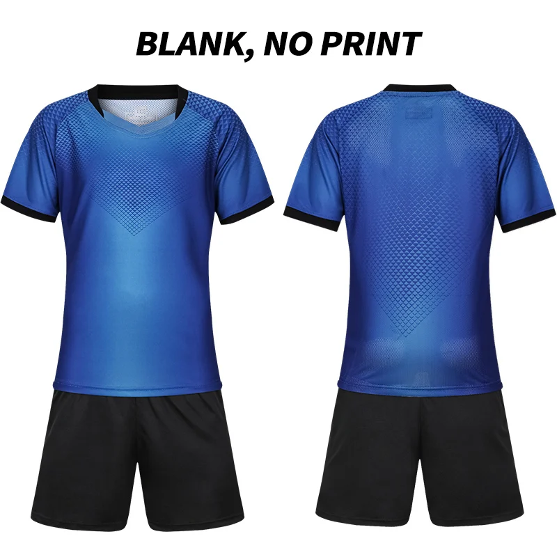 blue short sleeve Детская футболка для футбола на заказ,, Camisetas De Futbol, Футбольная форма, детская спортивная одежда из полиэстера с длинными рукавами - Цвет: blue short sleeve