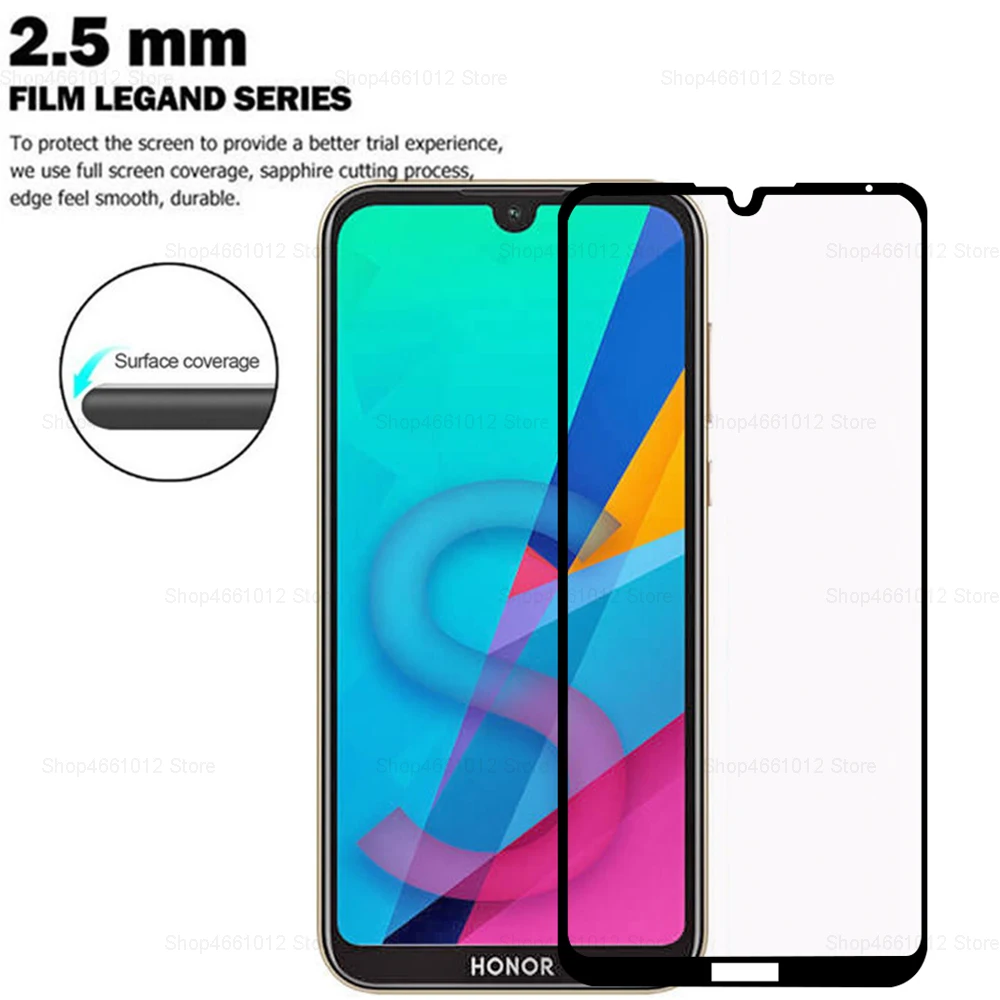 Защитное стекло для huawei Y5, закаленное стекло, покрытие для huawei Y5, полностью клеящееся защитное стекло, пленка на Y 5 5Y AMN-LX9 5,71''