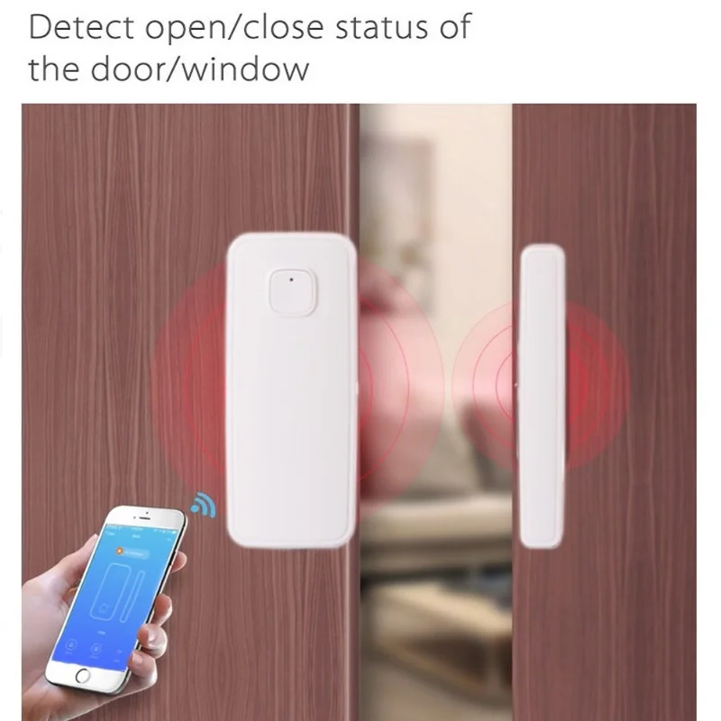 Home Door/Window Detector WiFi App Notification Alerts Battery Operated Security Sensor Work with Alexa Echo Google | Безопасность и